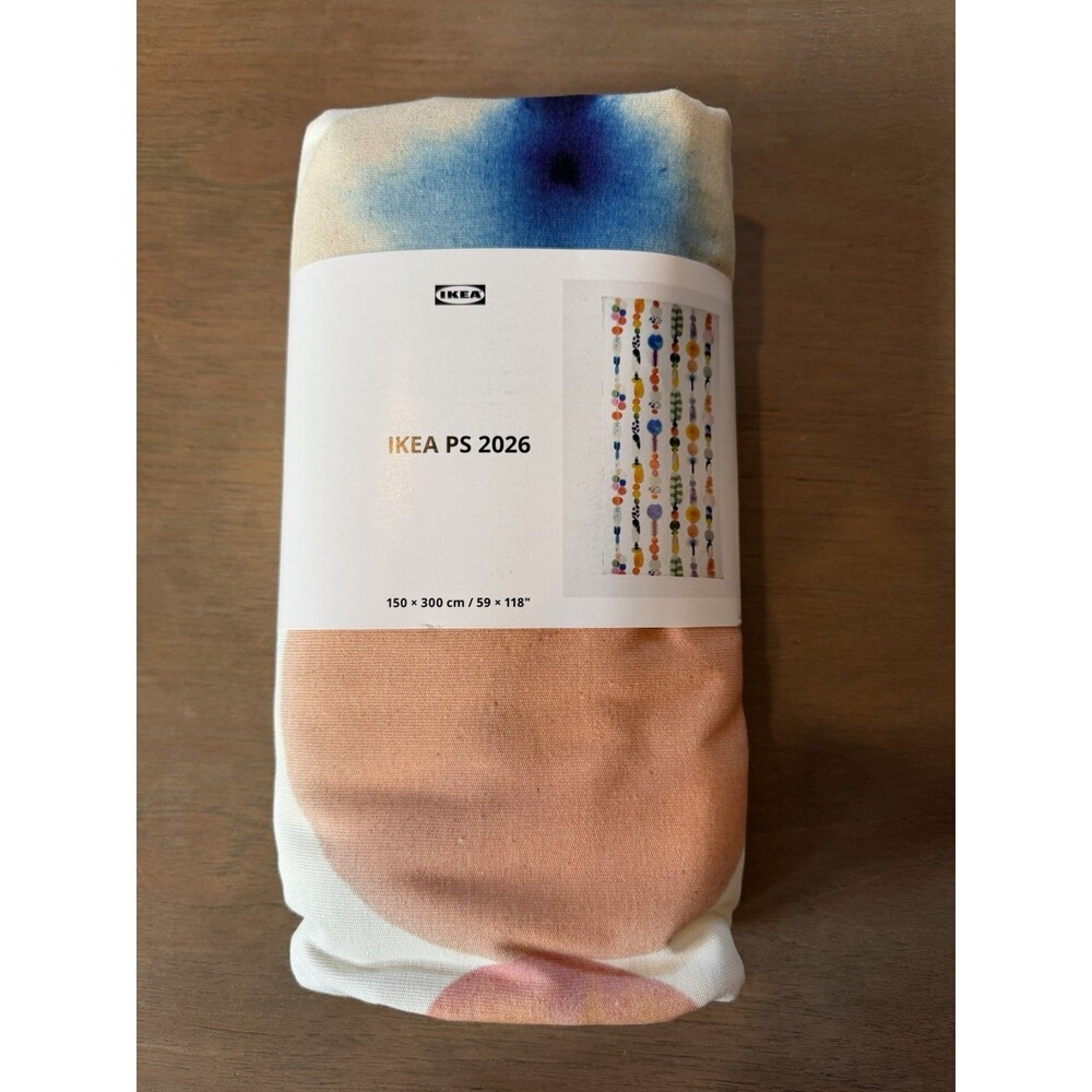 IKEA PS 2026 Pre-cut fabric NEW white/multicolor big pattern, 59x118 406.175.81 - Picture 2 of 7